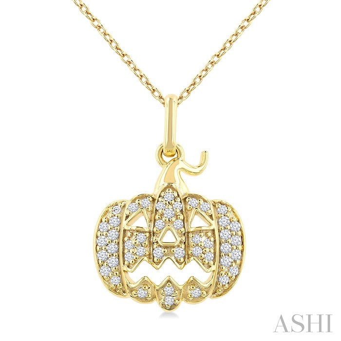 Pumpkin Petite Diamond Fashion Pendant