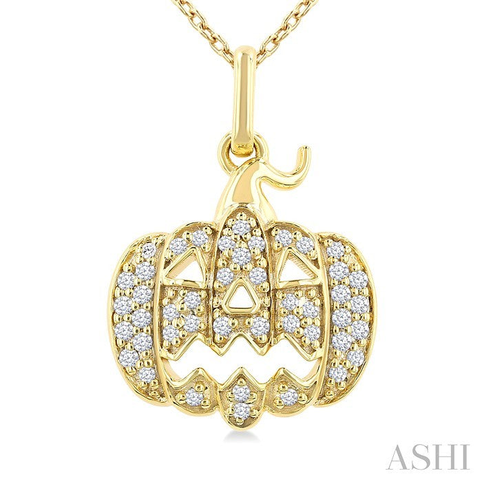 Pumpkin Petite Diamond Fashion Pendant