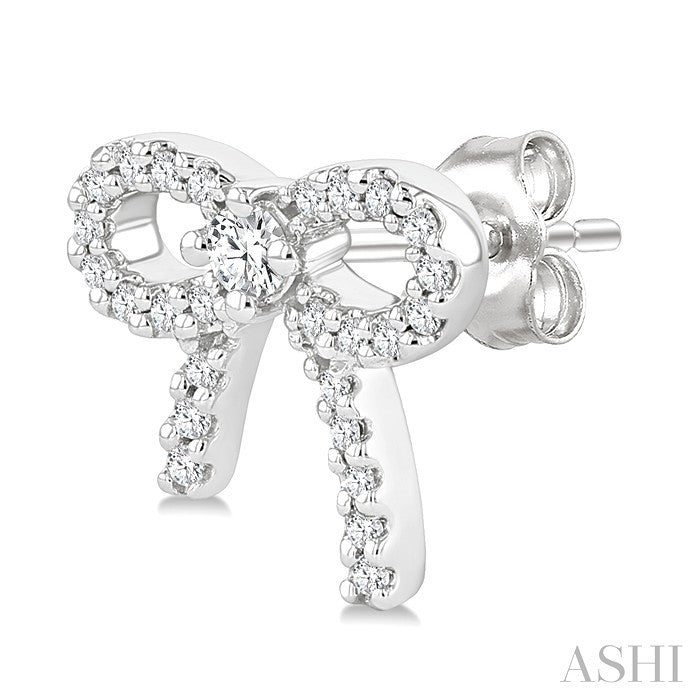 Bow Petite Diamond Fashion Earrings