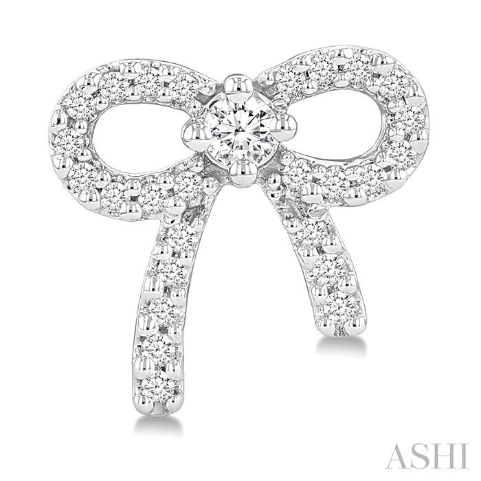 Bow Petite Diamond Fashion Earrings