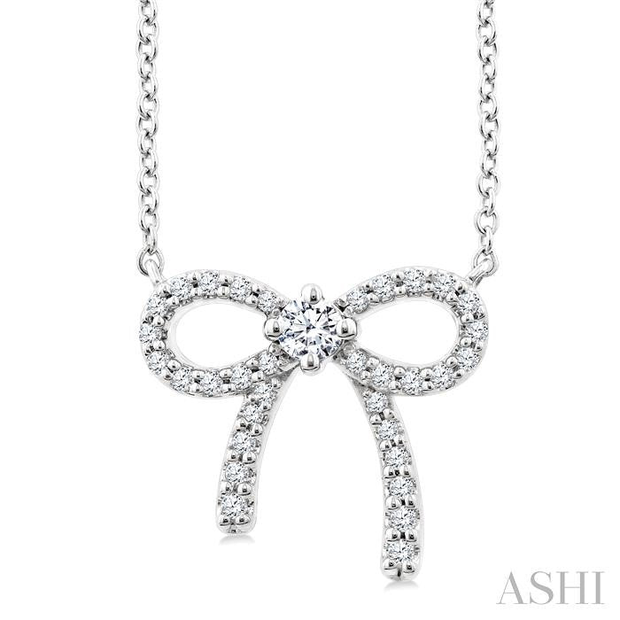 Bow Petite Diamond Fashion Pendant