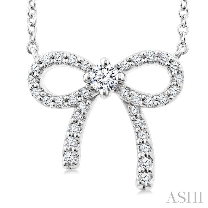 Bow Petite Diamond Fashion Pendant