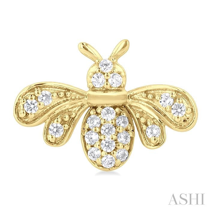 Bumble Bee Petite Diamond Fashion Earrings