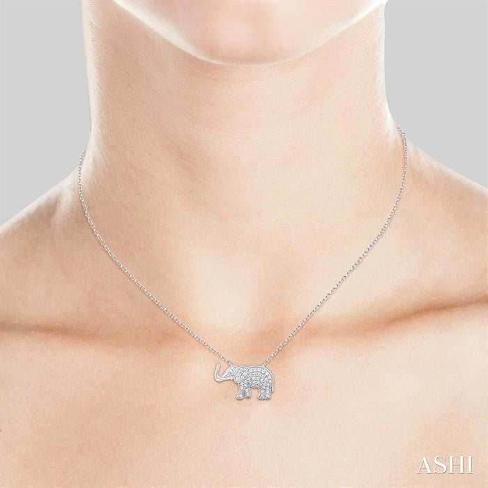 Elephant Petite Diamond Fashion Pendant