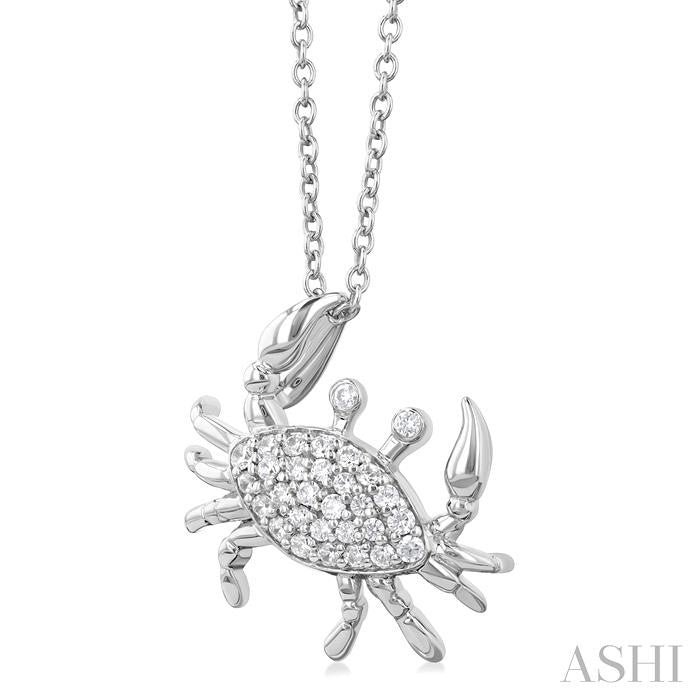 Crab Petite Diamond Fashion Pendant