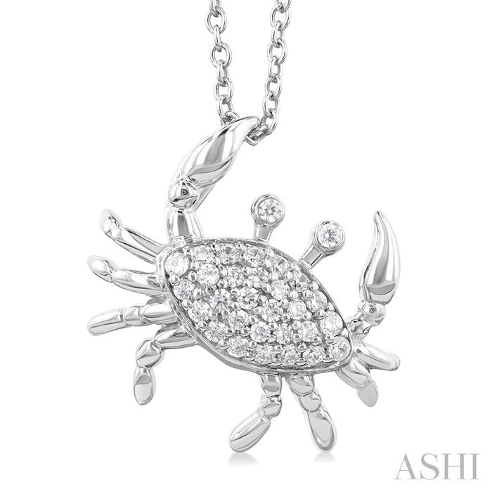 Crab Petite Diamond Fashion Pendant