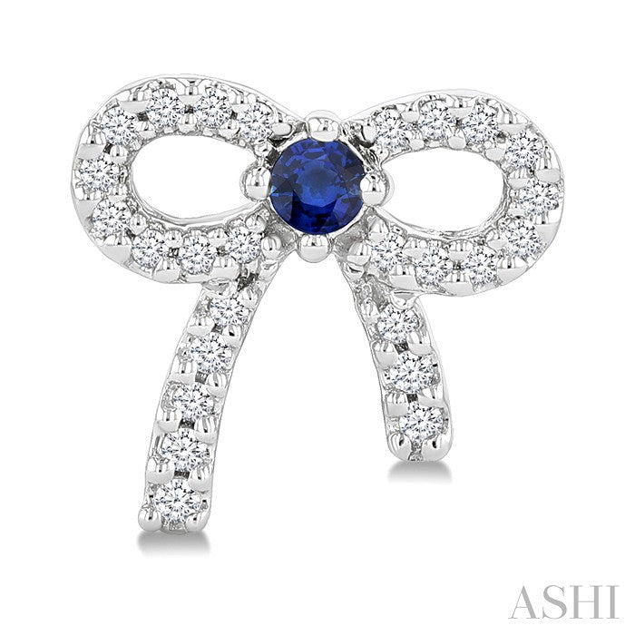 Bow Petite Gemstone & Diamond Fashion Earrings