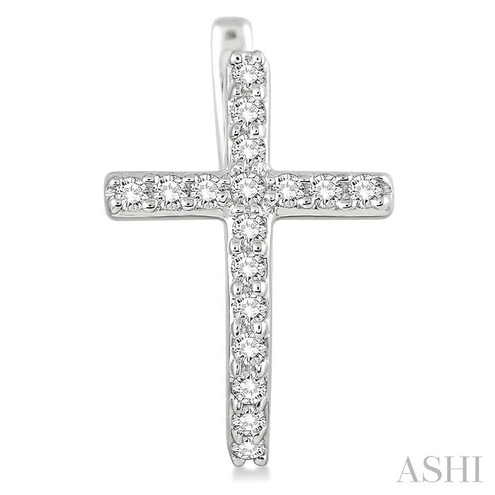 Cross Diamond Huggie Fashion Earrings