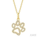 Dog Paw Petite Diamond Fashion Pendant