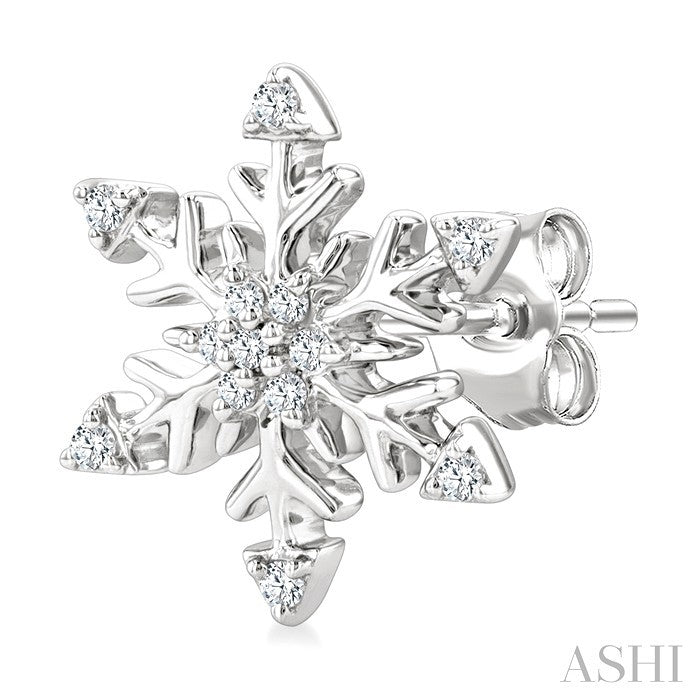 Snowflake Petite Diamond Fashion Earrings