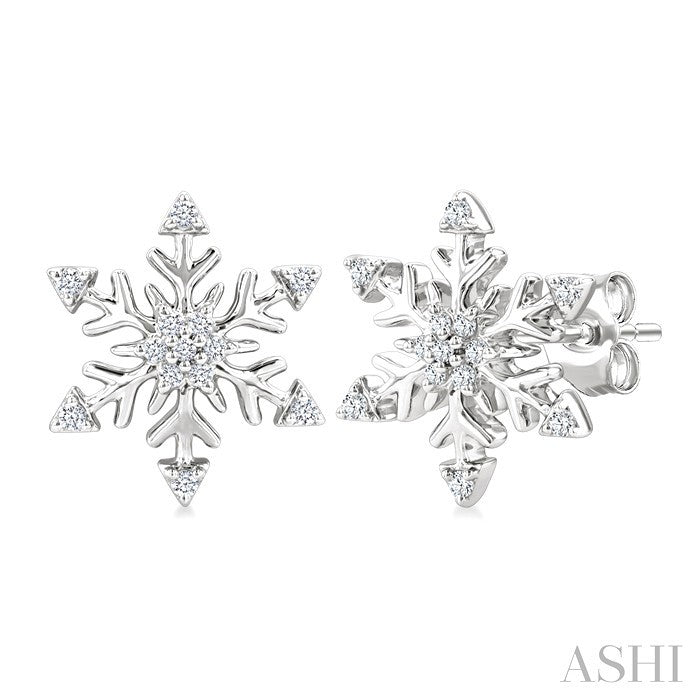 Snowflake Petite Diamond Fashion Earrings