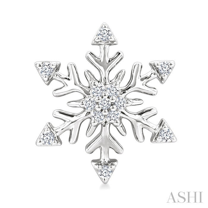 Snowflake Petite Diamond Fashion Earrings