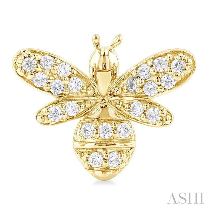 Bumble Bee Petite Diamond Fashion Earrings
