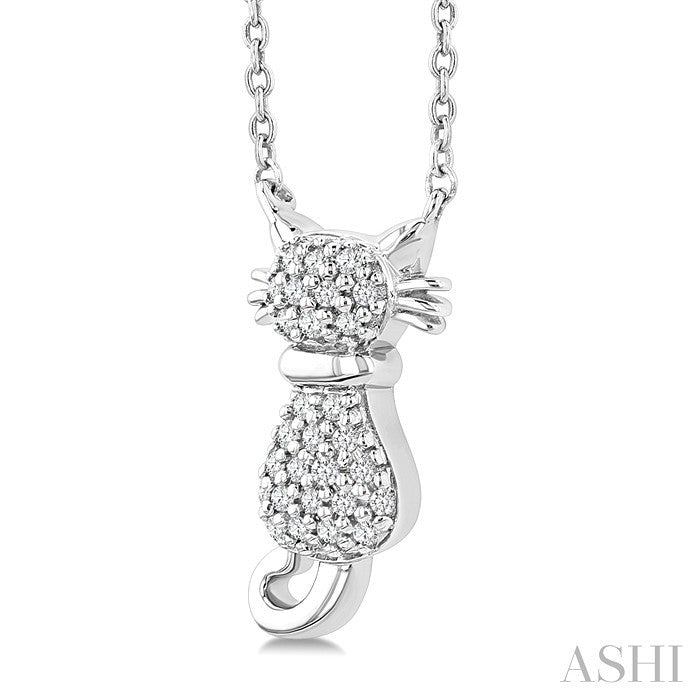 Cat Petite Diamond Fashion Pendant
