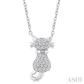 Cat Petite Diamond Fashion Pendant