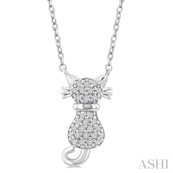 Cat Petite Diamond Fashion Pendant