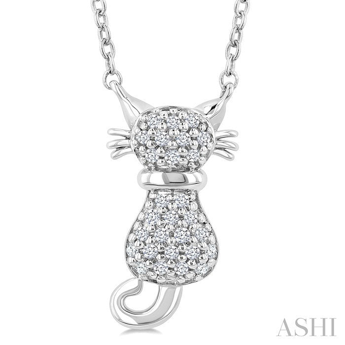 Cat Petite Diamond Fashion Pendant