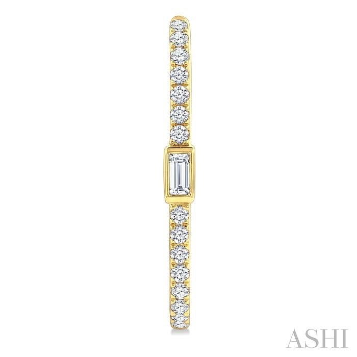 Rectangle Shape Diamond Fashion Hoop Earrings