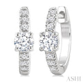 Round Shape Petite Diamond Fashion Huggie Earrings