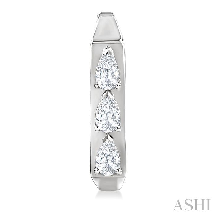 Pear Shape Diamond Hoop Earrings