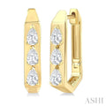 Pear Shape Diamond Hoop Earrings