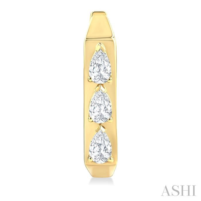 Pear Shape Diamond Hoop Earrings