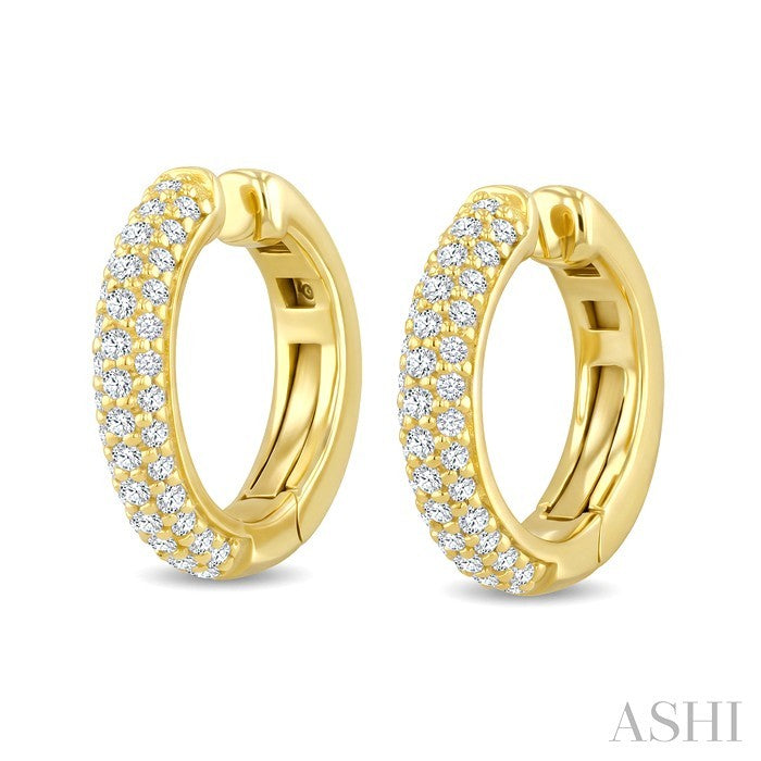 Petite Diamond Fashion Huggie Cuff Earrings