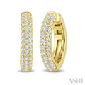 Petite Diamond Fashion Huggie Cuff Earrings
