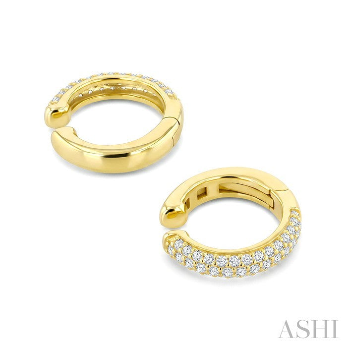 Petite Diamond Fashion Huggie Cuff Earrings