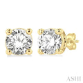 Round Shape Diamond Stud Earrings
