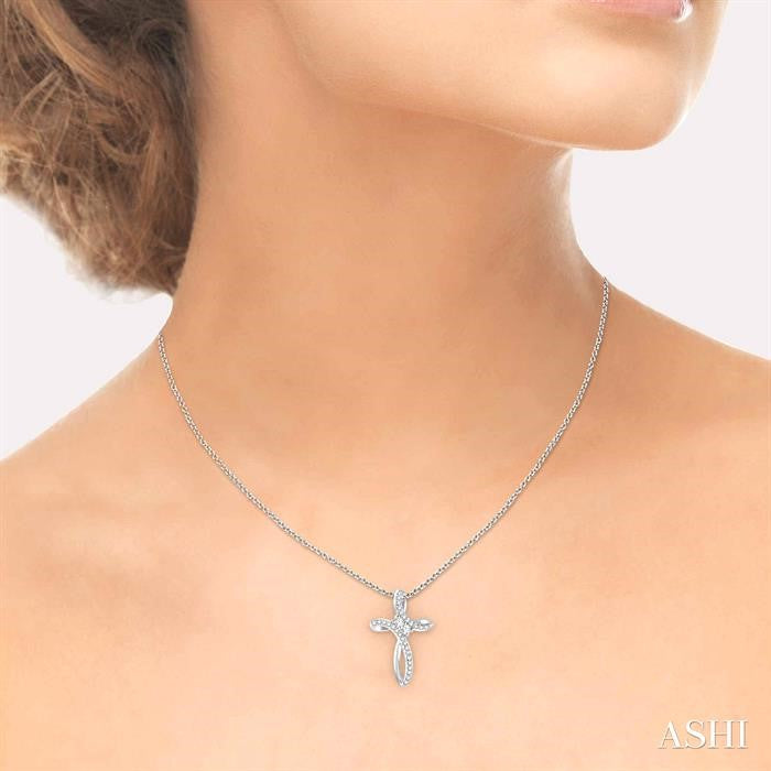 Cross 2 Stone Diamond Fashion Pendant