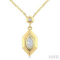 Hexagon Shape Diamond Fashion Pendant