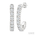 Petite Diamond Half Hoop Earrings