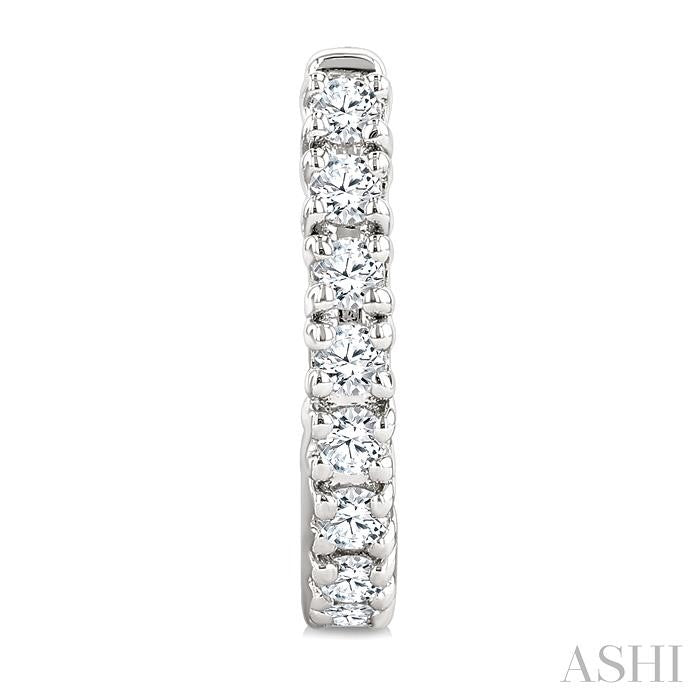 Petite Diamond Half Hoop Earrings