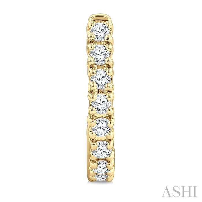 Petite Diamond Half Hoop Earrings