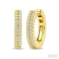 Petite Diamond Fashion Huggie Cuff Earrings