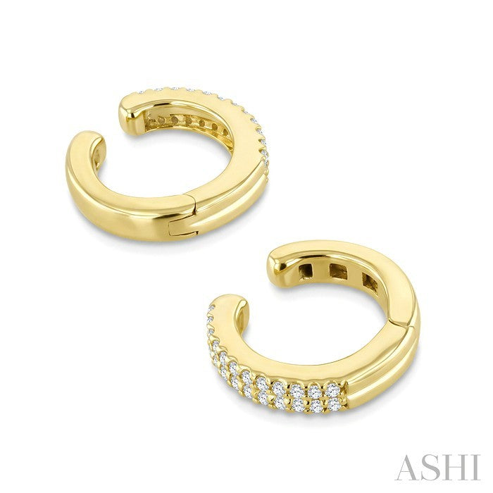 Petite Diamond Fashion Huggie Cuff Earrings
