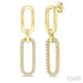 Paperclip Diamond Fashion Earrings