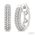 Pave-Set Petite Diamond Fashion Huggie Earrings