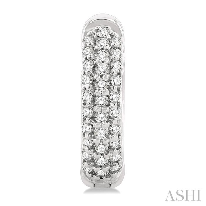 Pave-Set Petite Diamond Fashion Huggie Earrings