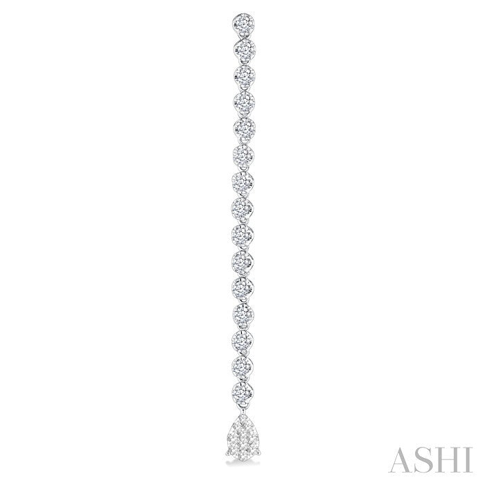 Pear Shape Lovebright Diamond Long Earrings