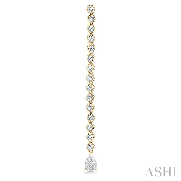 Pear Shape Lovebright Diamond Long Earrings