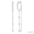 Diamond Hoop Chain Earrings
