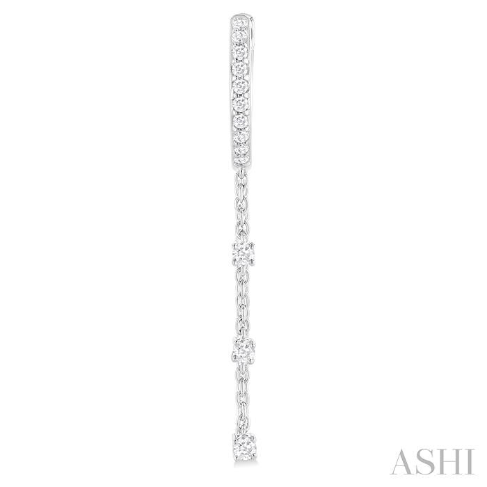 Diamond Hoop Chain Earrings