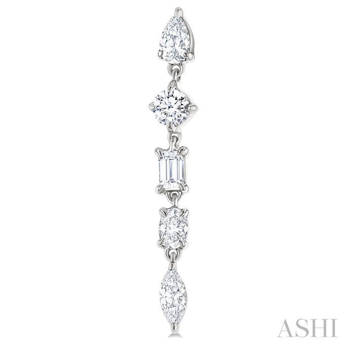 Mixed Shape Diamond Fashion Earrings