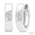 Pear Shape Petite Prong Diamond Huggie Earrings