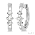 Past Present & Future Petite Diamond Huggie Fashion Earrings
