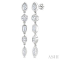 Mixed Shape Diamond Fashion Earrings