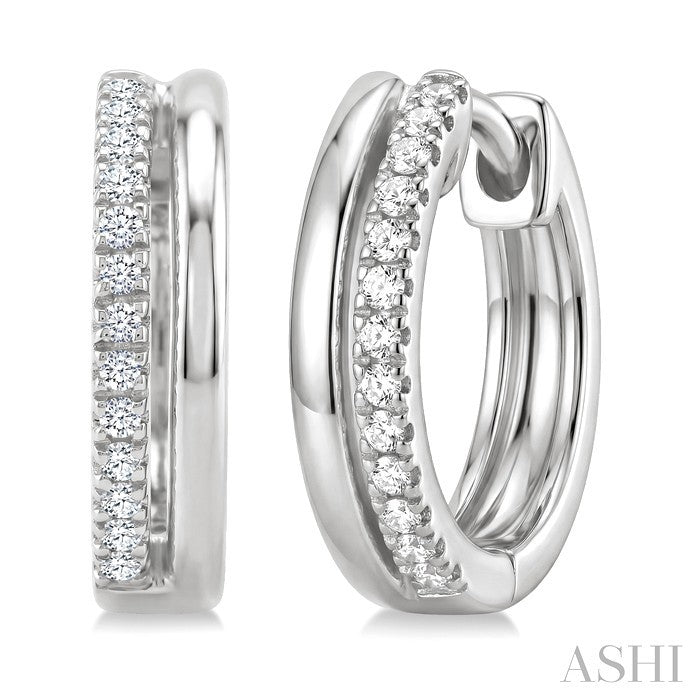 Petite Diamond Fashion Huggie Earrings