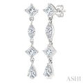Mixed Shape Diamond Fashion Long Earrings